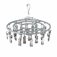 Rustproof Multi-Clip Clothes Dryer Windproof Hook Sock Drying Rack Space Saving Underwear Drying Rack Strong Grip Clips for Balcony