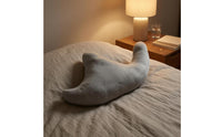 Curved Shoulder Support Pillow Cushioned Crescent Shoulder Pillow Gray