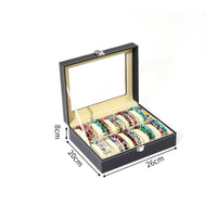 Dustproof Bracelet Storage Box Large Capacity Bracelet Organizer Box Faux Leather Exterior for Closet