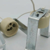 Light Fitting GU10 LED Bulb Holder with Bracket, Ceramic Lamp Holder with 10cm Wire for LED Halogen, Replacement Lamp Holder, GU10 Lamp Holder