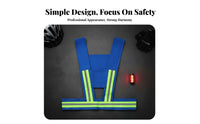 Reflective Safety Vest Fully Cotton Cycling Safety Vest Reflective Running Gear Comfortable High Visibility Suspenders