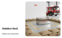 Large Capacity Fire Sand Box Long-Lasting Fire Extinguishing Sand Bin Heavy Duty Firefighting Equipment Easy Accessible Lid for Gas Station Personnel, Industrial Workers, Factories, Warehouses, Commercial Buildings, Oil Fields