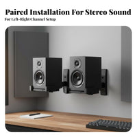 Adjustable Speaker Wall Mount Universal Compatibility Speaker Wall Mount Solid Metal Construction for Home Theater Enthusiasts, Audio Studio