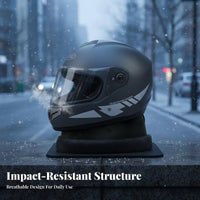 Winter Warm Helmet 3C Certified Full Face Detachable Neck Warmer Shielded Headwear for Commuters, Daily Commuting