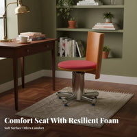 Modernist design Perforated Side Chair Retro Design Upholstered emphasis Chair Minimalist Dining Seat adaptable for Small Apartment Dwellers, Office Workers, residents, Living Room, Study, Bedroom, Kitchen