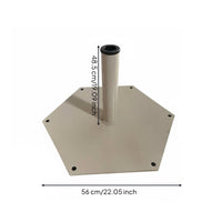 High Weight Capacity Weighted Umbrella Base Heavy Duty Hexagonal Weighted Plate Adjustable Pole Fit Umbrella Holder Weather Resistant for Patio Owners, Homeowners, Gardeners, Backyard, Poolside, Deck
