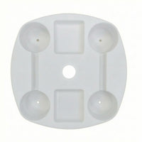 Plastic Umbrella Table Tray with Snack Compartments Lightweight Umbrella Table Tray with Cup Holders Weather Resistant Space-Saving for Poolside