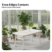 Ergonomic Design Adjustable kidneyShaped Desk Rounded Corners children's Furniture Large Workspace Writing Table Non-Slip Feet for Students, Toddlers, Parents, Study Room, Bedroom, Classroom, Playroom