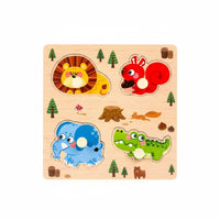 Easy to Grip Wooden Peg Game Educational Creature Shape Wooden Game Safe and Long-Lasting for Kindergarten