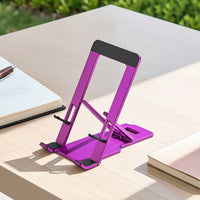 foldable Phone Stand Anti-Slip Aluminum Device Stand Scratch-Resistant Holder for Video Calls