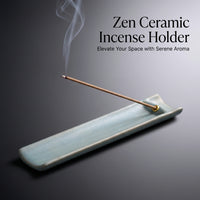 Handmade Ceramic Holder, Chinese Ash, Slanted Bridge Design, Broken Bridge, for Tea Room & Meditation Space