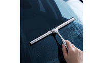 Corrosion-Resistant Shower Squeegee with Hook Sturdy Stainless Steel Squeegee Easy Grip Cleaning Tool Waterproof for Bathroom