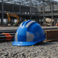 Hard Hat with Reflective Strips Breathable Safety Helmet with Ventilation Hard Hat with Vents Heavy-Duty Lightweight