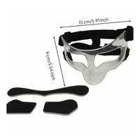 Sports Face Guard with Padding Transparent Defensive Mask with Cushioning Pads