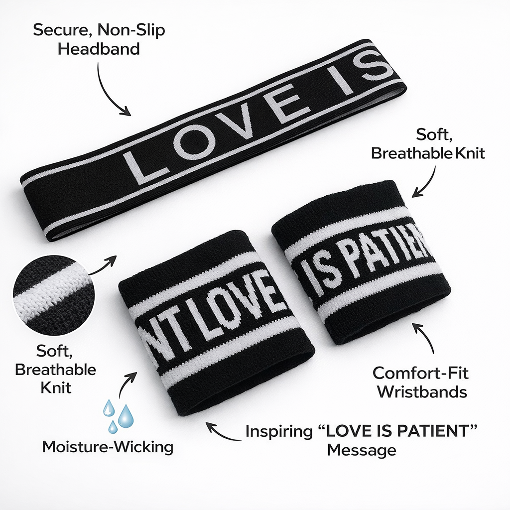 3 Pieces Striped Headband Wristband Set for Runners, Gym for Tennis, Elastic Wrist Sweatband, Coloured Sport Athletic Moisture Wicking
