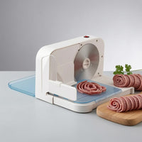 Compact Foldable Meat Cutter Circular Blade Electric Meat Cutter Transparent Tray