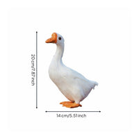 Feathered Goose Model Hard Shell Body Simulation Goose Ornament Handcrafted Farm Animal Decor for Children, Garden
