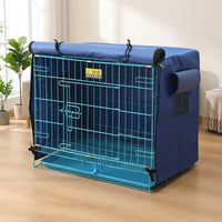 Dog Cage Cover and Cat Cage Cover, Waterproof Cage Cover with Roll-Up Door, Windproof Crate Cover for Indoor Wire Enclosures