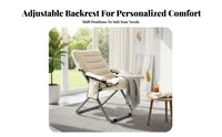 Foldable Design Adjustable Recliner Chair Space-Saving Padded Folding Recliner Portable Leisure Seat Extra Comfort for Students, Young Adults, Gamers, Dorm Room, Brief Restping, Home Office, Small Areas