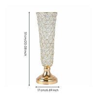Elegant Crystal Vase Centerpiece Shiny Finish Wedding Centerpiece Vase Easy to Clean Crystal Flower Support for Banquet, Party, Birthday Celebration, Reception