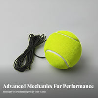 Tethered Tennis Training Ball Easy to Use Solo Practice Tennis Ball Sports Gear White Seam Lines Bright Yellow