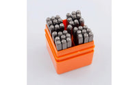 37 Pieces Metal Stamp Punch Set 3mm Steel Punch Set with Holder Sturdy Tool for Crafters, Leatherworkers, Diy Crafts