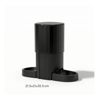 Automatic Feeder with Two Bowls Anti-Jam Automatic Pet Feeder Easy to Clean Stable for Cats, Daily Feeding, Vacation