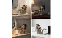 Girl Bust with Tray Golden Statue with Tray Low-Profile Jewelry Holder for Vanity, Entryway, Living Room