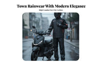 Motorcycle Rain Suit Rain Jacket and Pants Set Taped Seams Waterproof Riding Suit for Commuting