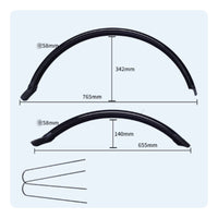 Wide Compatibility Front and Rear Bike Fenders Long-Lasting Material Front and Rear Mudguard Set Easy Installation for Rainy Days