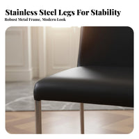Stackable Armless Dining Chair Modern Design Upholstered Armless Chair Comfortable Backrest Seating Furniture Sturdy Long-Lasting for Restaurant Owners, Homeowners, Families, Hotel, Kitchen, Waiting Room, Bedroom