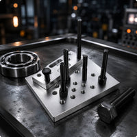 Hydraulic Press Block Set Multifunction Threaded Rod Set Metal Bushing Removal Kit