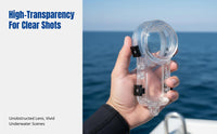 Transparent Dive Case for 360 Camera, 360° Full Coverage, Waterproof Housing, Unobstructed View