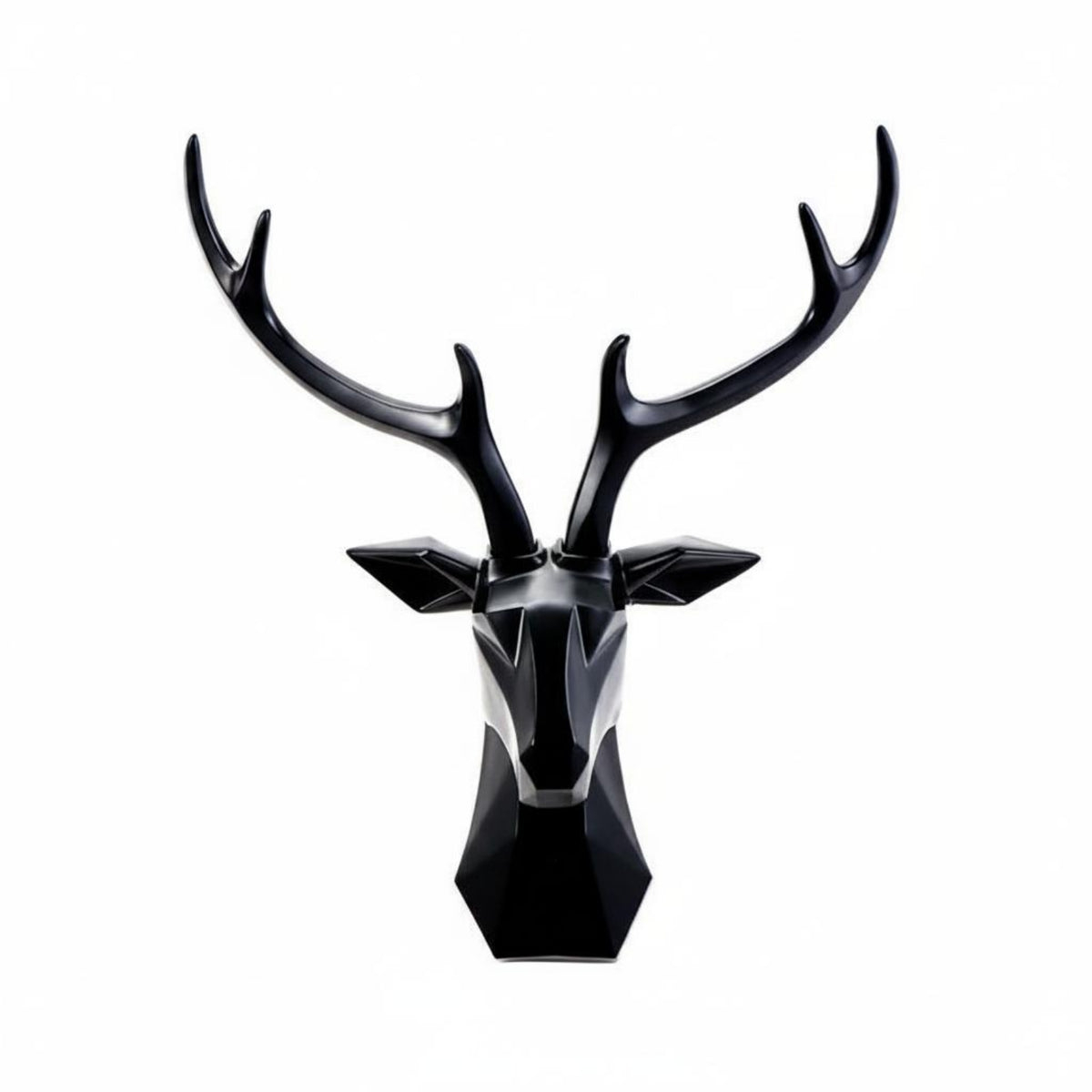 Statement Piece Modern Horn Wall Sculpture Easy to Mount Geometric Deer Head Wall Decor