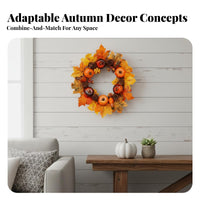 Autumn foliage and Pumpkin festive chain Festive Design Decorative string Bendable