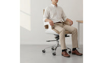 Mobile Office Chair with Arms Height Adjustable Modern Computer Chair Minimalist Style for Conference Room