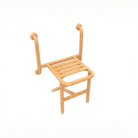 Wall-Mounted Shower Bench Space-Saving Folding Shower Bench Foldable Furniture for Elderly, Washroom