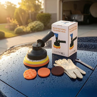Drill Polishing Head Auxiliary Grip Drill Polishing Pad Holder Waxing Head Adapter Metal Shank Car Care Tool Black Plastic Body