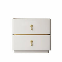 Light Luxury design 3-Drawer Bedside Table Modern Design 3-Drawer Chest Sturdy Construction Nightstand space-saving Size for Homeowners, Apartment Dwellers, Interior Decorators, Guest Room, Small Spaces, Hallway