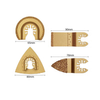 4 Pieces Oscillating Multi Tool Compatible Grout Removal Gold-Colored Oscillating Tool Accessory Heads for Handymen, Home Improvers, Masonry