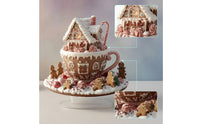 Acrylic Ornament with Stand Festive Gingerbread House Cozy for Desk, Entry Table