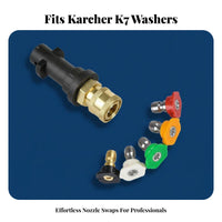 Karcher to 1/4 Inch Quick Connect Adapter Heavy Duty Karcher K Series Adapter Brass Pressure Washer Quick Release Connector