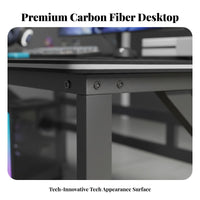 Sturdy & Stable Modern Student Writing Desk Easy Assembly Gaming Desk Thickened Desktop Ergonomic Gaming Station Waterproof & Scratch Resistant for Students, Teens, Gamers, Bedroom, Study Room, Small Areas