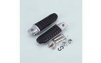 Front Footpegs with Hardware Ribbed Motorcycle Front Foot Pegs Easy to Install Motorcycle Foot Pegs for Riders