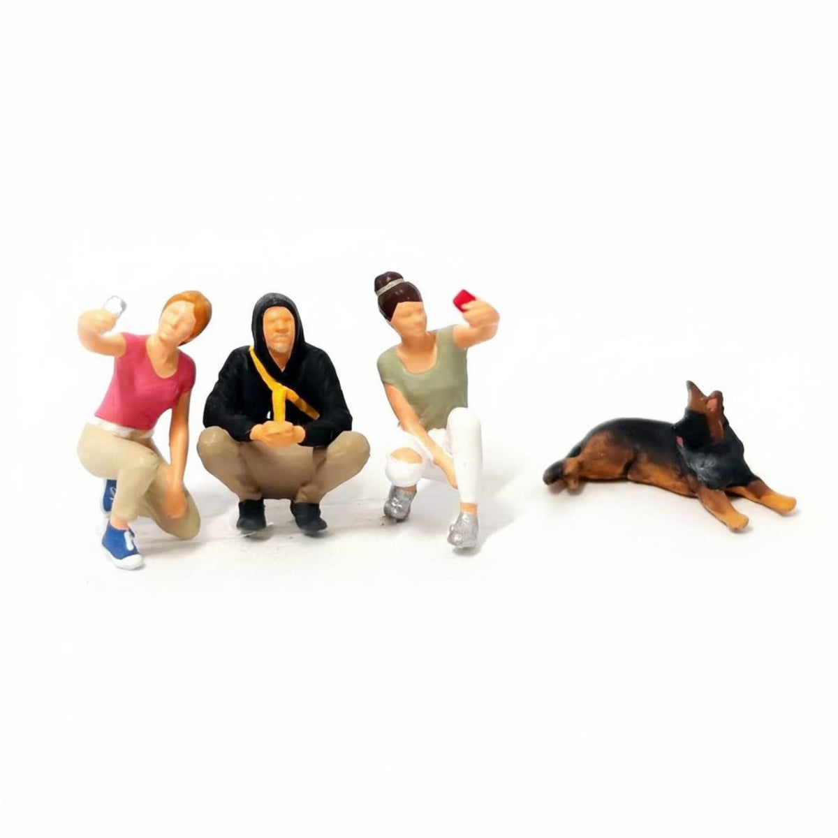 1:64 Scale People Figurine Photography Prop 1:64 Scale Miniature Scene Figure Miniature Selfie People Highly Detailed