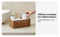 Wovenand aesthetic organizer adaptable Handled Utility organizer adaptable for Kitchen, Kids