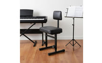 Adjustable Piano Stool with Backrest Easy Assembly Musical Instrument Accessory for Pianists