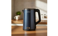 Stainless Steel Electric Kettle Boil-Dry Protection Electric Water Kettle Anti-Scald Appliance Double-Layer for Students, Home Kitchen, Dorm, Office