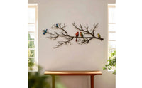 Birds on Branch Wall Decor Lightweight Metal Tree Wall Decor Elegant for Bedroom