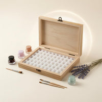 Clasp Closure Wooden Nail Storage Box Rectangular Hinged Nail Box High Capacity Manicure Case Lightweight